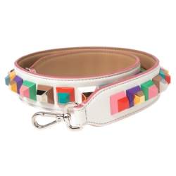 Pre Owned Fendi Multicolor Leather Studded Strap You Shoulder Bag Strap