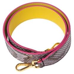 Pre Owned Fendi Multicolor Python  Strap You Shoulder Bag Strap
