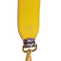 Pre Owned Fendi Multicolor Python  Strap You Shoulder Bag Strap