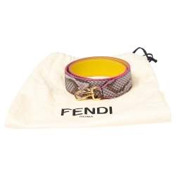 Pre Owned Fendi Multicolor Python  Strap You Shoulder Bag Strap