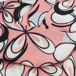 Pre Owned Fendi Pink Floral Print Silk Headband