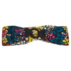 Fendi Multicolor Floral Print Silk Headband