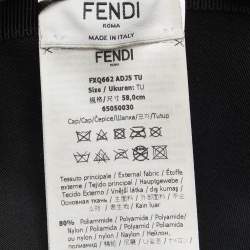 Pre Owned Fendi x Joshua Vides White Neoprene FF Motif Baseball Cap
