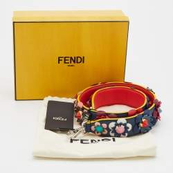 Pre Owned Fendi Multicolor Leather Flowerland Strap You Shoulder Bag Strap