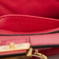 Pre Owned Fendi Pink Zucca Embossed Leather Nano Baguette Charm