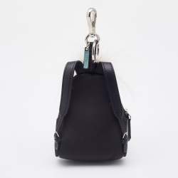 Fendi Multicolor Leather, Fur and Nylon Micro Monster Backpack Bag Charm