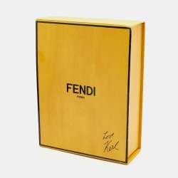 مملوكة مسبقًا Fendi White/Black Fur and Leather Karlito Silver Tone Bag Charm