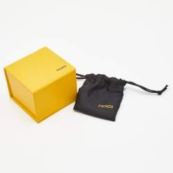 Pre Owned Fendi Identification Letter 'M' Gold Tone Charm/Pendant