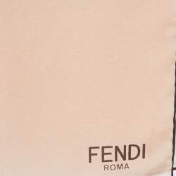 Pre Owned Fendi Multicolor Colorblock Signature Print Silk Stole