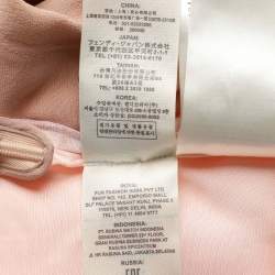 Pre Owned Fendi Beige Satin Belted Wide Leg Trousers M