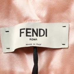 Pre Owned Fendi Beige Satin Belted Wide Leg Trousers M