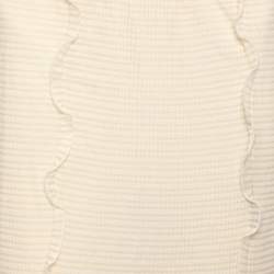 Fendi Cream Knit Ruffled Detail Midi Skirt L