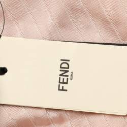 Fendi Pink Monogram Knit Midi Skirt M