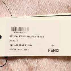 Fendi Pink Monogram Knit Midi Skirt M