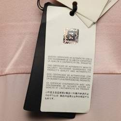 Pre Owned Fendi Beige Silk Satin Button Front Top S