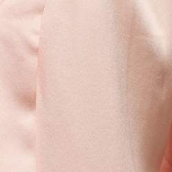 Pre Owned Fendi Beige Silk Satin Button Front Top S