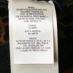 Fendi Brown Cashmere and Virgin Wool Fringed Poncho ONE SIZE