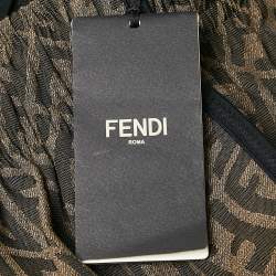 Fendi Tobacco Brown FF Vertigo Jacquard Shorts S