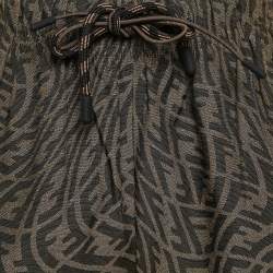 Fendi Tobacco Brown FF Vertigo Jacquard Shorts S