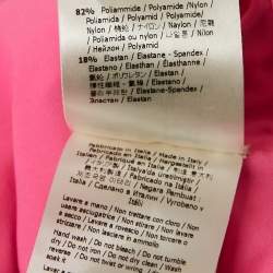 Fendi Neon Pink Zucca Print Jersey Cut-Out Swimsuit M