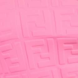 Pre Owned Fendi Pink FF 3D Embossed Lycra Cut Out Mini Dress S