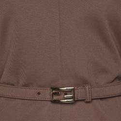 مملوكة مسبقًا Fendi Taupe Jersey Long Sleeve Midi Dress M