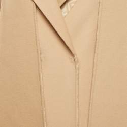 Fendi Beige Wool Long Coat With Scarf S