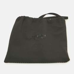 Pre Owned Fendi Brown Zucca Monogram Technical Reversible Swimsuit M