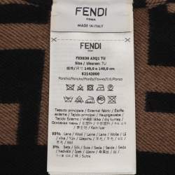 مملوكة مسبقًا Fendi Camel FF Wool Blend Cape OS