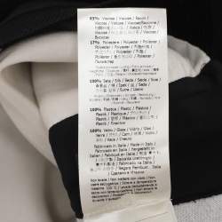 Pre Owned Fendi Black Knit Embellished Neck Detail Cropped Sweatshirt M