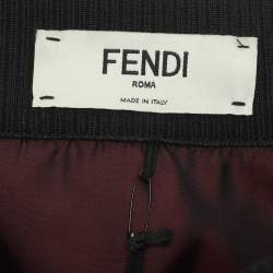 Pre Owned Fendi Beige Checked Glazed Wool Prince of Wales Mini Skirt S