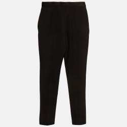 Pre Owned Fendi Black Wool Formal Trousers S