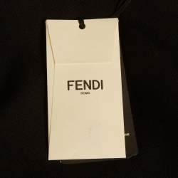 Pre Owned Fendi Black Wool Formal Trousers S