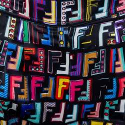 Pre Owned Fendi Multicolor Synthetic Cropped Fun Fair Pants XS