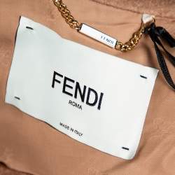 Pre Owned Fendi Beige Camel Hair Karligraphy Double Breasted Coat S