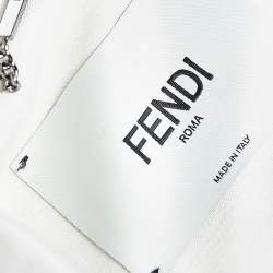 مملوكة مسبقًا Fendi Cream FF Karligraphy Motif Cropped Denim Jacket M