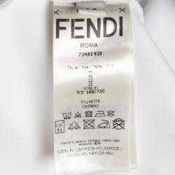 Fendi White Neoprene Logo Band Jogger Pants M