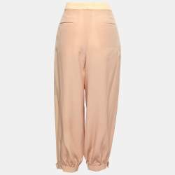 مملوكة مسبقًا Fendi Beige Silk Pleated Trousers M