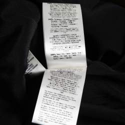 Pre Owned Fendi Black Wool & Mesh Insert Collared Midi Dress S