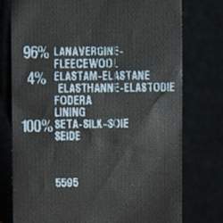 Pre Owned Fendi Black Wool Military Button Detail Pencil Skirt M