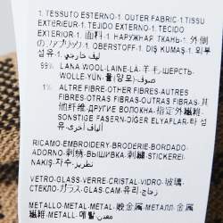 Pre Owned Fendi X Versace Fendace Brown Logo Monogram & Studded Wool Knit Sweatshirt M