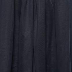 Pre Owned Fendi Black Cotton & Silk Trim Sleeveless Shift Dress L