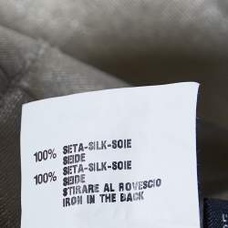 Pre Owned Fendi Vintage Gold Lurex Silk Tiered Mini Skirt M