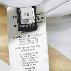 Fendi Gold Metallic Synthetic Insulated Ski Pants L