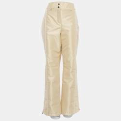Fendi Gold Metallic Synthetic Insulated Ski Pants L