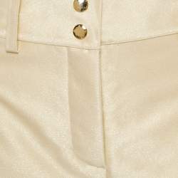 Fendi Gold Metallic Synthetic Insulated Ski Pants L