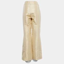 Fendi Gold Metallic Synthetic Insulated Ski Pants L