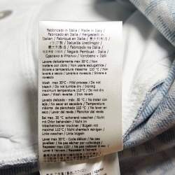 Pre Owned Fendi Blue Denim FF Baguette Cargo Shorts S