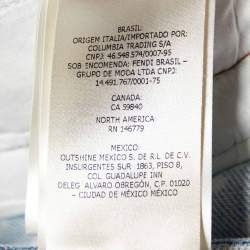 Pre Owned Fendi Blue Denim FF Baguette Cargo Shorts S