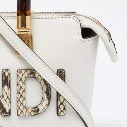 Fendi Off White Python and Leather Mini By The Way Bag